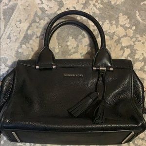 Michael Kors black leather crossbody purse